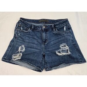 Joe's Jeans W28 Distressed Denim Shorts Cut Off Raw Hem Medium Wash‎ VANEZA